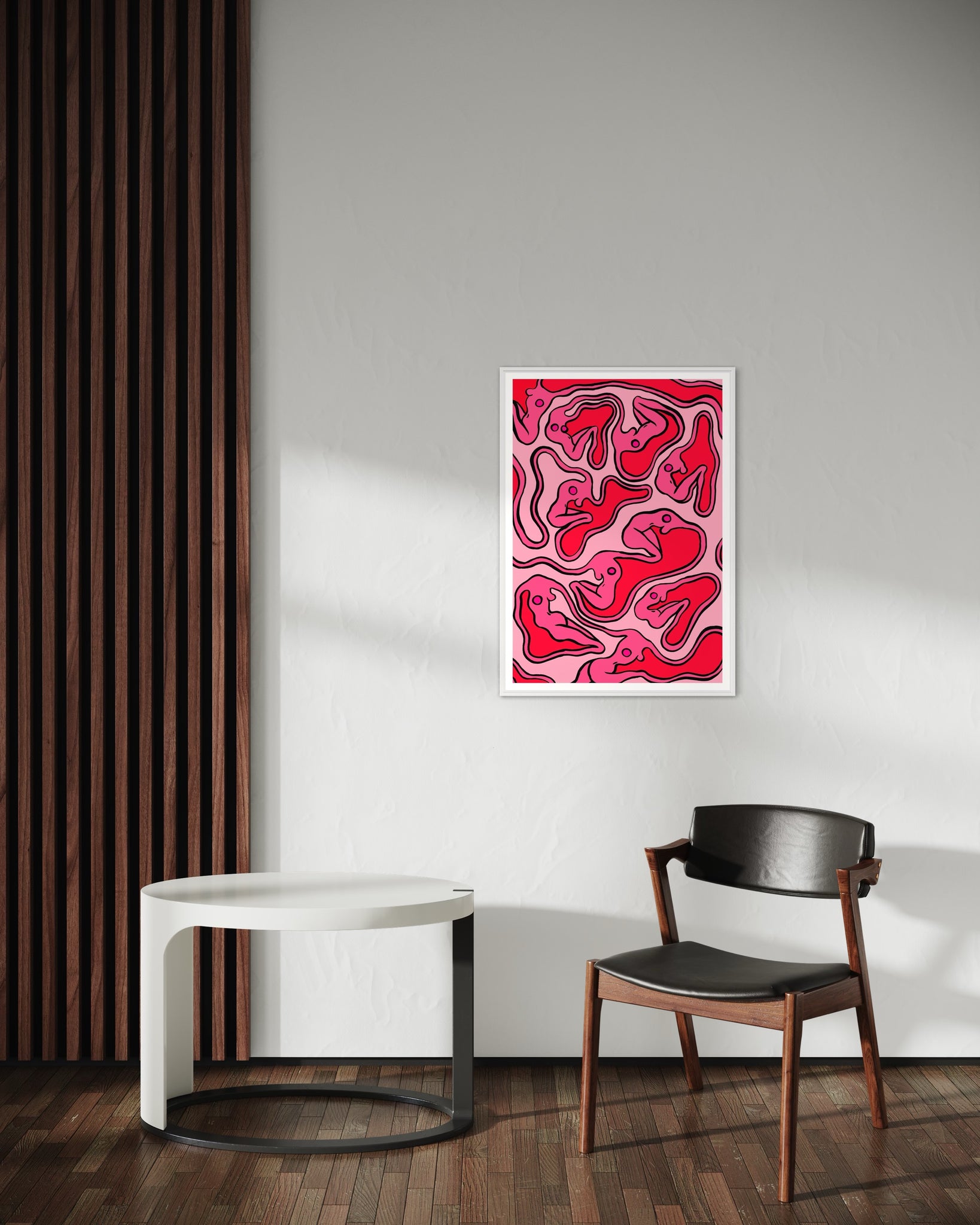 ECSTATIC NUDES PINK RED Print