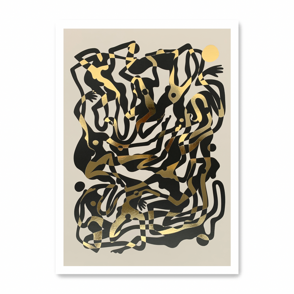 PRECIOUS ECSTATICS Gold Foil Print