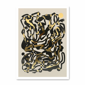 SET OF 3 Gold Foil Prints