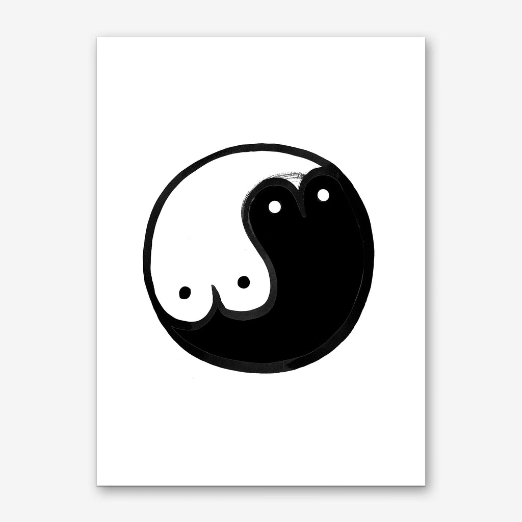 BOOB YIN YANG Poster Print