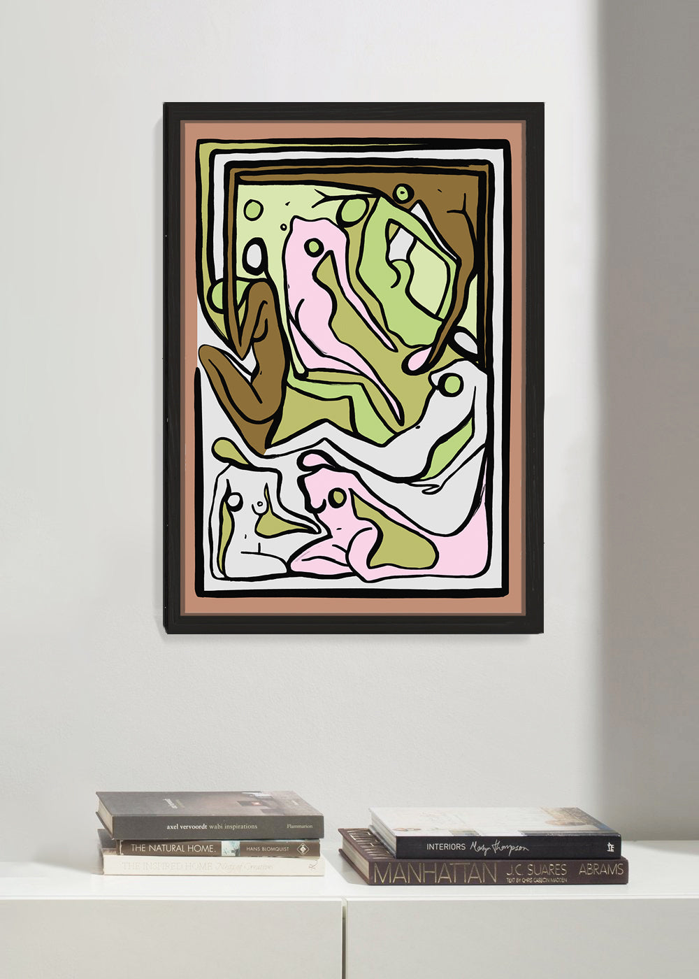 ECSTATIC NUDES 5 GREEN Poster Print