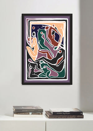 ECSTATIC NUDES 5 LILAC Poster Print