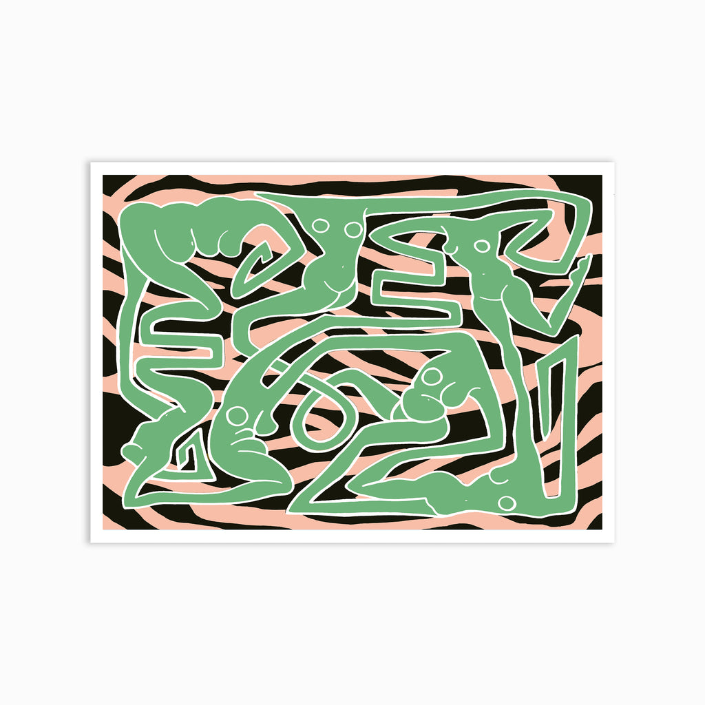 ECSTATIC RED LIGHT GREEN Poster Print